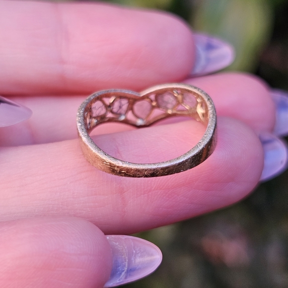 Gold tone Polki Diamond Ring - Picture 8 of 8